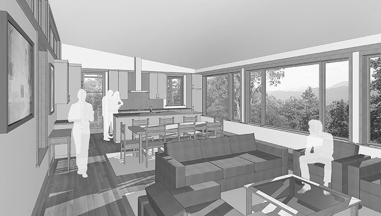 Town Mountain Modern Interior View 1