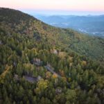 Spruce Ridge Cabin Aerial Drone Mountainside