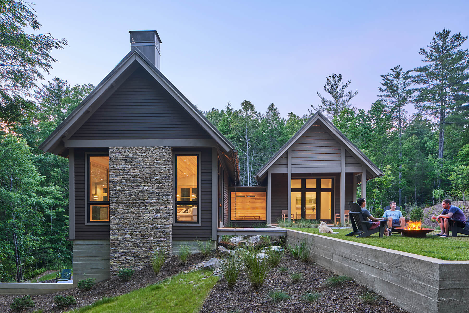 The Camp Campos home exterior architectural home design in Western North Carolina