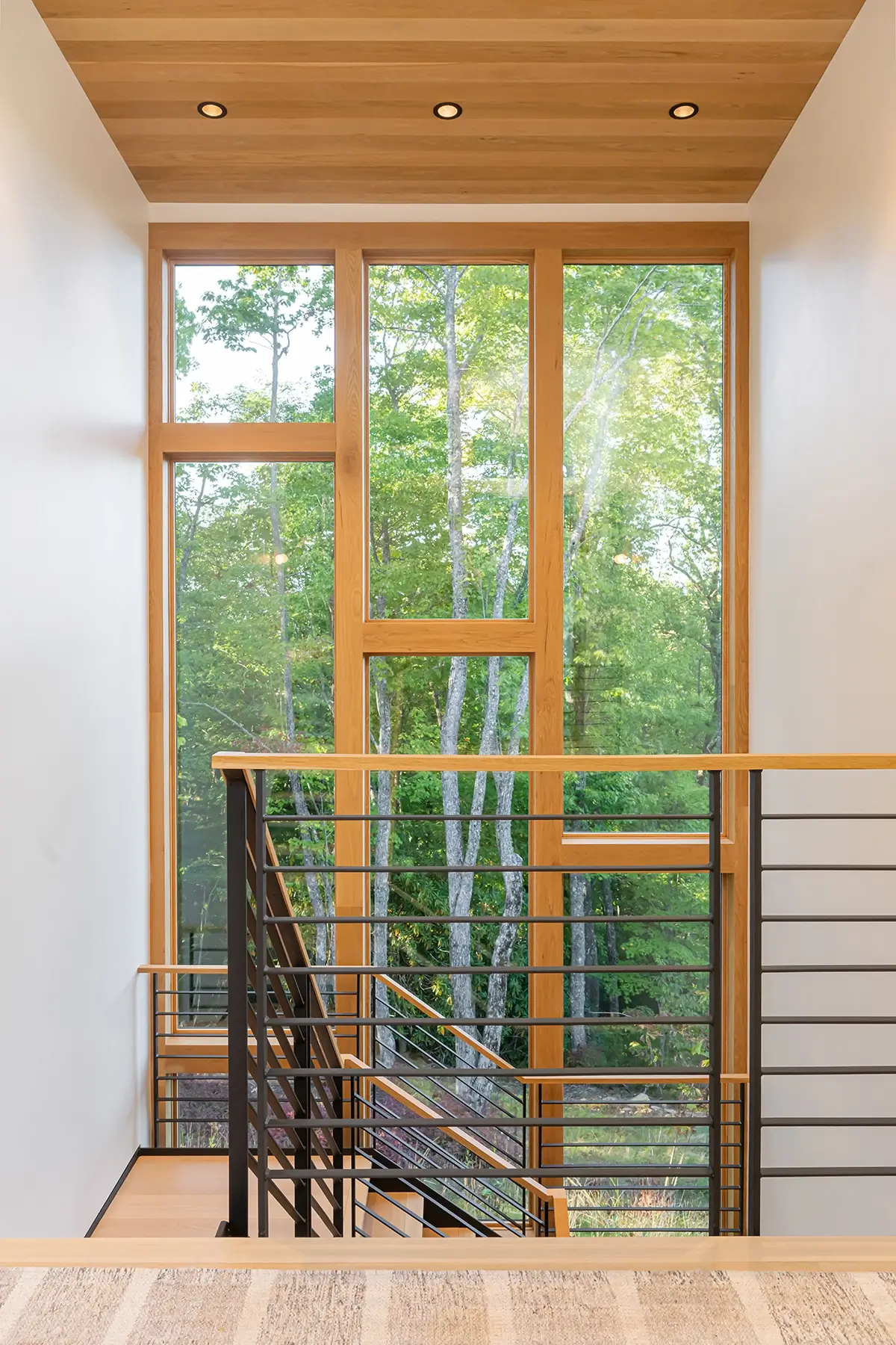 Lake Toxaway Residence Interior Windows at Stairs