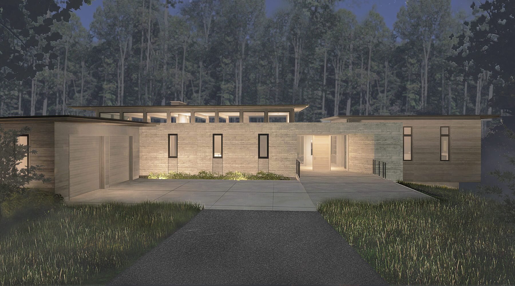 Fern Grove Residence Asheville Entry Rendering