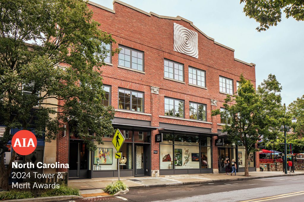 Our renovation of 52 Broadway received not only a 2024 AIA NC Merit Award but also the Tower Award, which is bestowed upon projects that exemplify historic preservation and adaptive reuse.