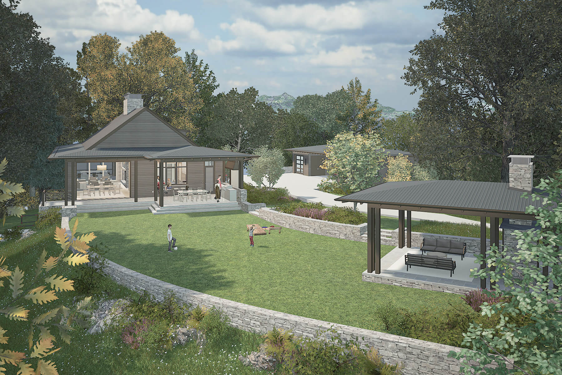 Fontana Meadow House Backyard