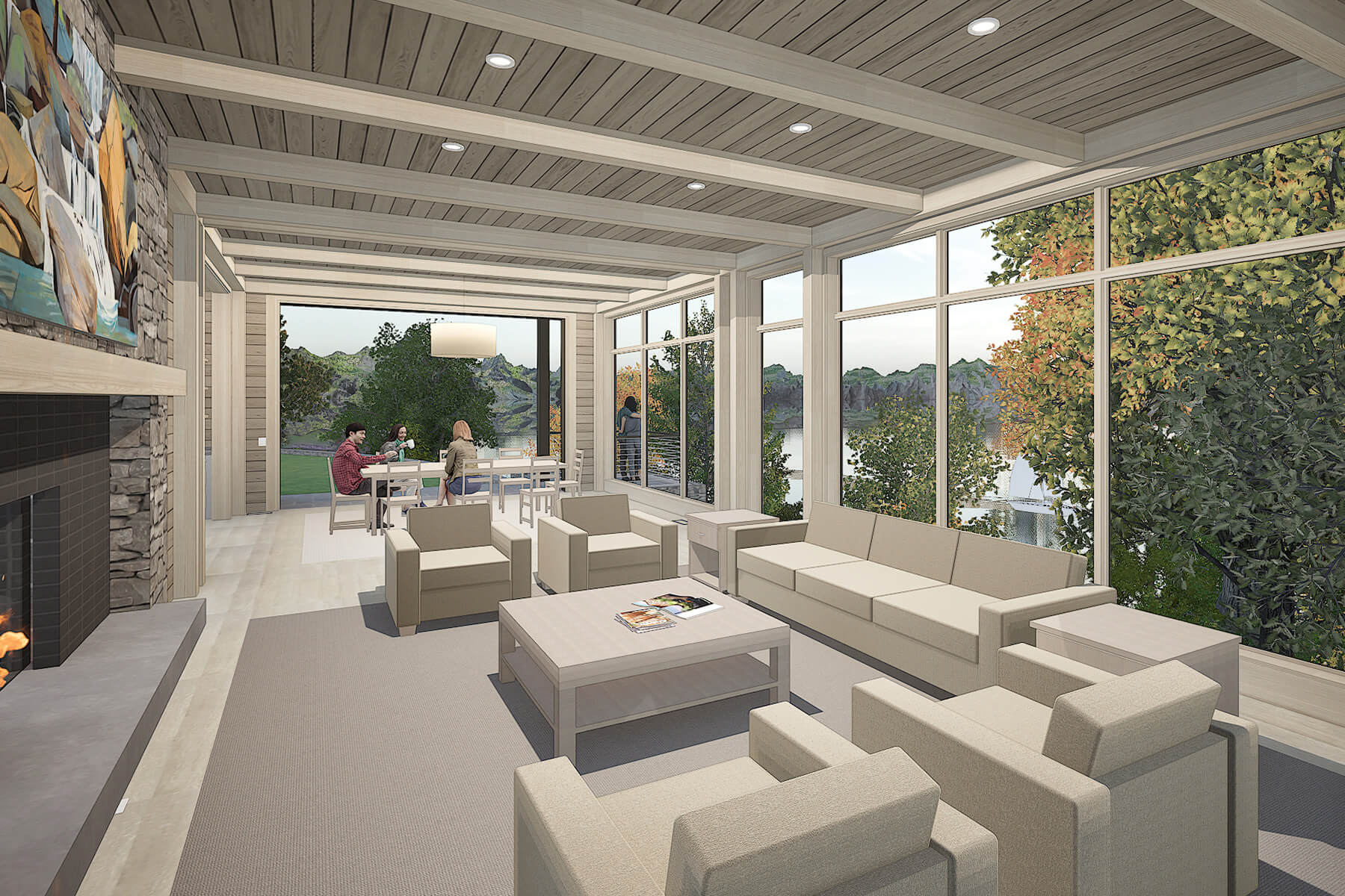 Fontana Meadow House Screen Porch