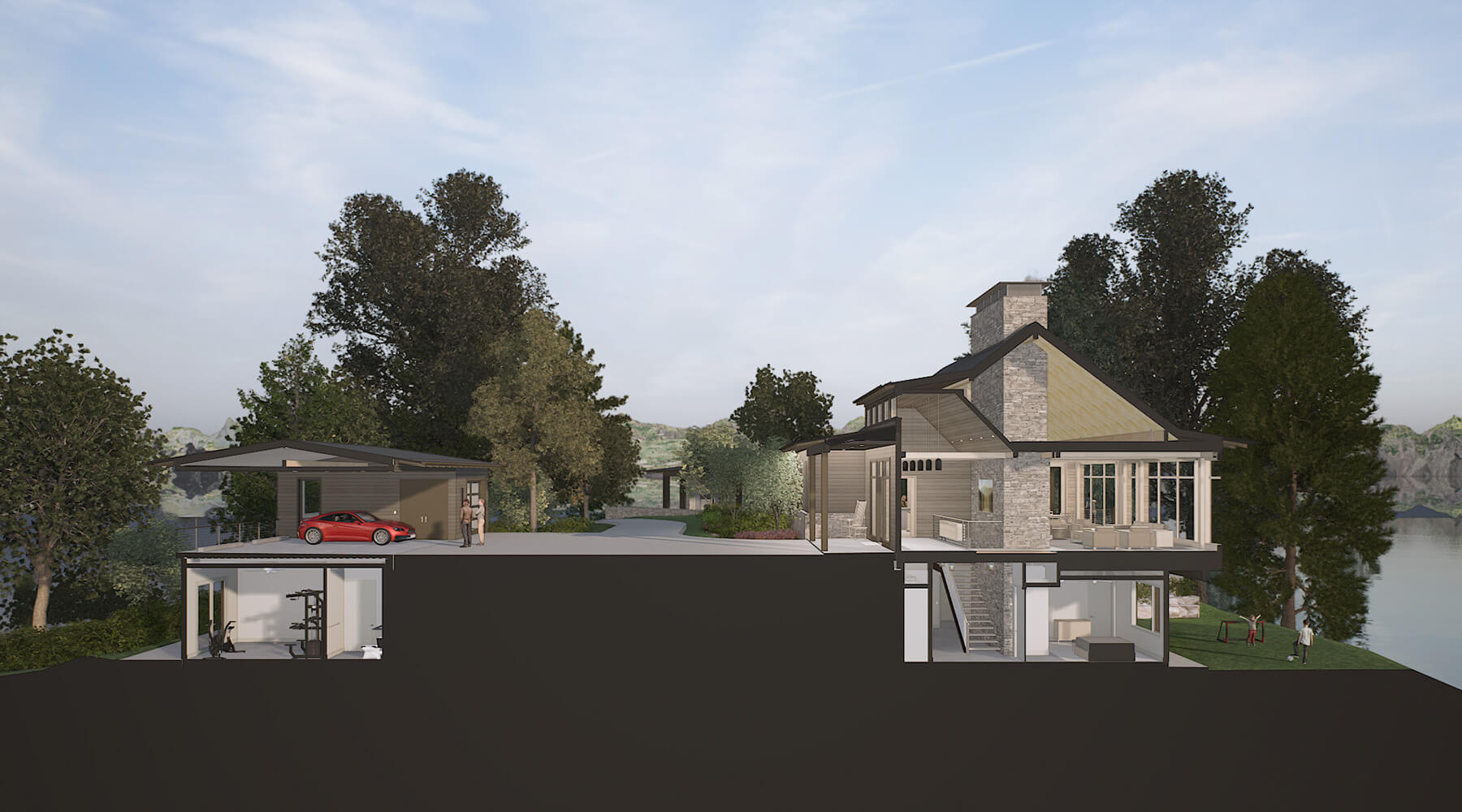 Fontana Meadow House Section