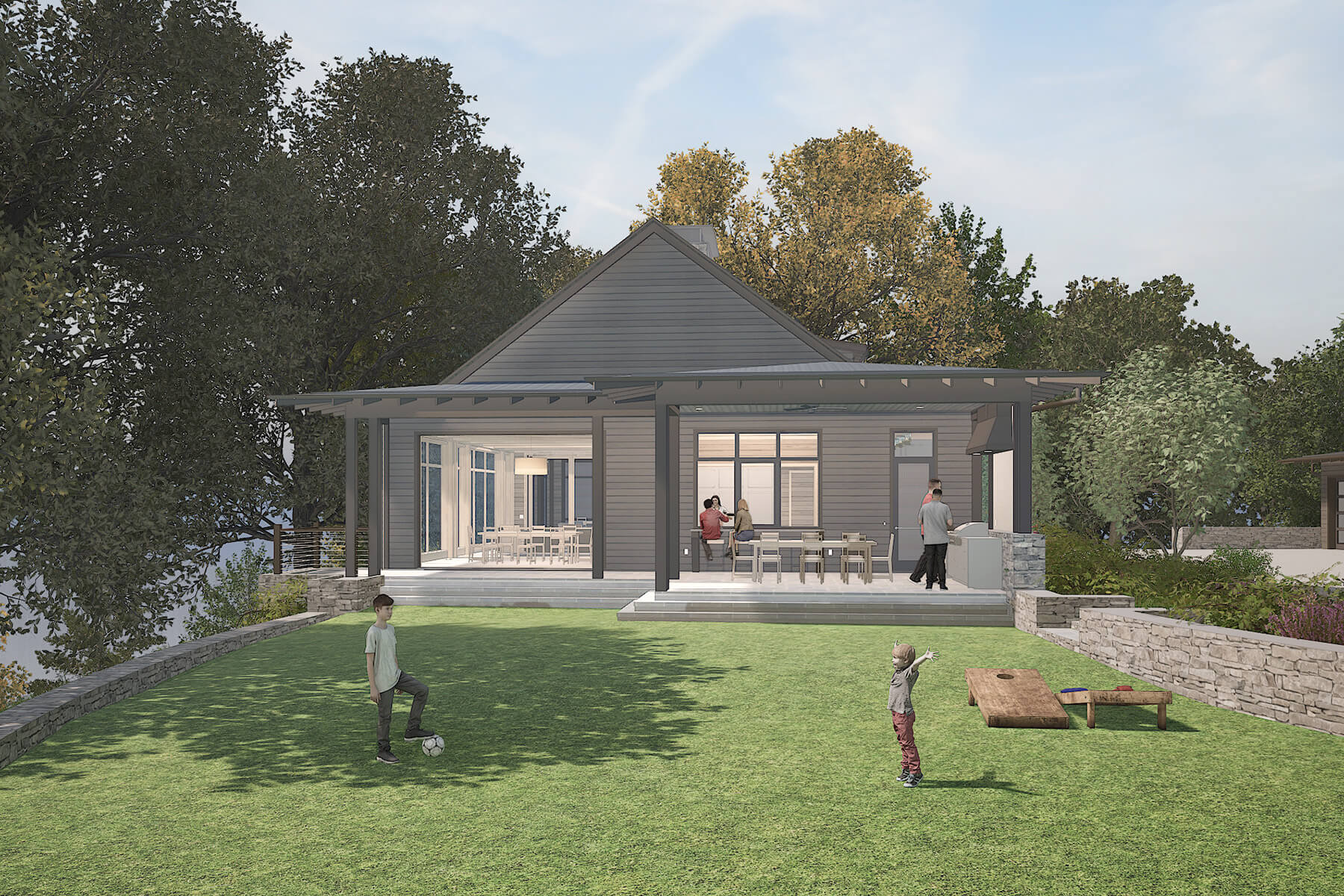 Fontana Meadow House Yard Porch