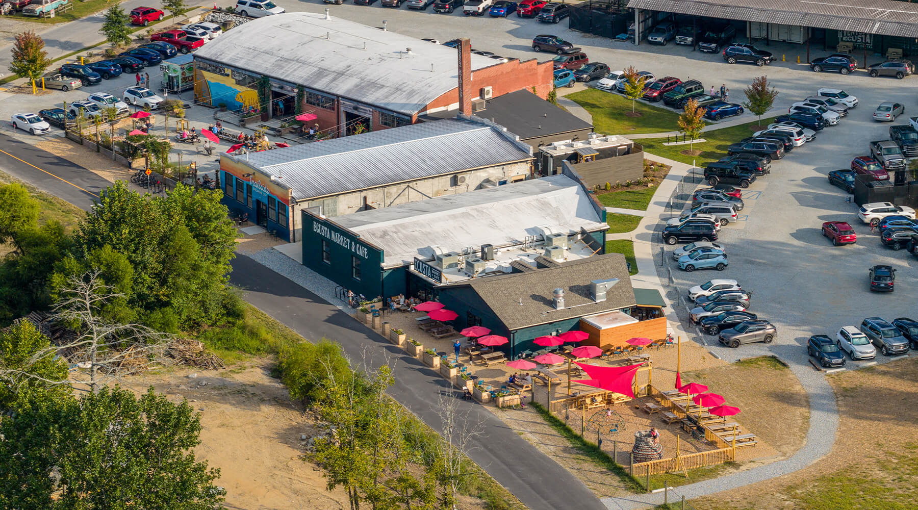 Ecusta Market Cafe Renoation Aerial After Banner